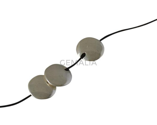 Zamak. Moneda 17x17mm. Plateado. Int.1,2mm