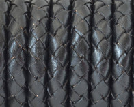 Cuero Trenzado Redondo 10mm. negro. Calidad Superior