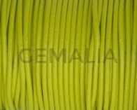 Cuero Redondo 2mm. Pistacho. Calidad superior