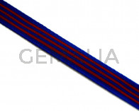 Lazo. Bandera. 10mm. Azul-grana. Calidad superior
