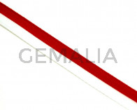 Lazo. Bandera. 10mm. Blanco-rojo. Calidad superior