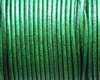 Cuero Redondo 2mm. Verde. Calidad superior