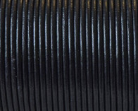 Cuero Redondo 2mm. Negro. Calidad superior