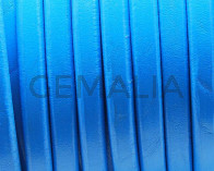 Cuero REGALIZ. Oval 10x6mm . azul claro. Calidad superior