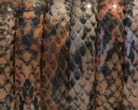 Imitacion serpiente. Sintetico. Media caña. 10x5mm. Rojo. Calidad Superior