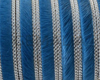 Piel de potro. Con cadena. Plano 10x1,5mm.Azul turquesa-Plateado Calidad Superior