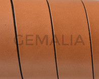 Cuero Plano 20x1,5mm. MarronClaro2-cantos negros. Calidad Superior. 1,10-1,20M/tira
