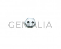 Ceramica. botón. 20mm. Plateado mate. Int.3mm aprox.
