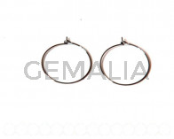 Cierre Pendiente Aro 25mm. Plata Vieja