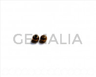 Zamak. Terminal bola 5mm un agujero. Oro viejo. Int.2,2mm