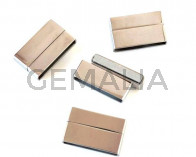 Acero inoxidable 304. Cierre Imán plano. 22x13x5mm.Plateado.Int.20x3mm