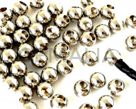 Acero inoxidable 201. Terminal bola. 8mm. Plateado. Int.4mm