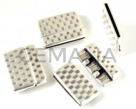 Cierre Zamak Imán plano. 25x33,5mm. Plateado. Int.30x2mm