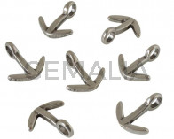 Colgante Ancla Zamak. 20x17mm. Plateado. Int.5mm