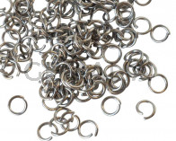 Acero inoxidable 316L. Argolla abierta. 8x8x1,2mm. Plateado.