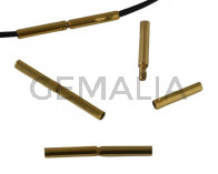 Acero inoxidable 304. Cierre tubo. 20x2mm. Dorado. Int.1,5mm