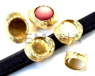 Entrepieza Zamak Regaliz. Interior moneda 12mm. Oro. Int.11x7mm