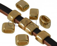 Zamak. Media Caña. 14,5x9,5mm. Dorado. Int.10x5mm