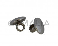 Acero inoxidable 304. Moneda tallada. 12x12x4mm. Plateado. Int.4mm