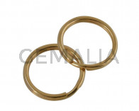 Acero inoxidable 304. Anilla llavero. 20x20x1,5mm. Dorado. 