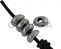 Rondel de Zamak 10x8x4mm. Plateado. Int.3mm