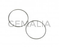 Aro de Laton 30mm. Plateado. Int.28mm