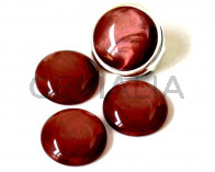 Resina POLARIS. Cabujon. 20mm. Granate perla. Calidad superior