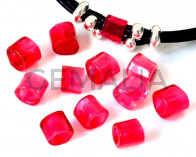 Resina. Tubo. 7x9mm. Rosa translucido. Int.5,2mm. Calidad superior