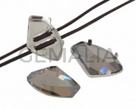 SWAROVSKI 4756.Fancy Stone&Setting.19X11,5Mm.Satin F.Rodio.Int.1,2mm