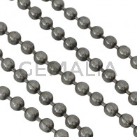 Cadena de Zamak de bolas 6mm. Plateado.