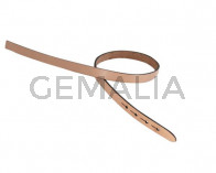 Tira de cuero para hebilla. 430x10mm.natural. Calidad superior.