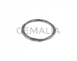 Colgante Arandela de Zamak 66x66x5,5mm. Plateado.