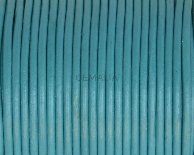 Round Leather Cord. 1.5mm. Turquoise
