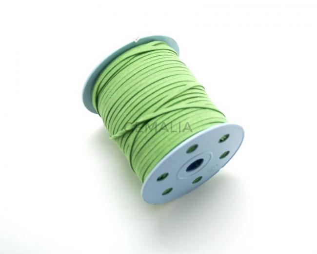 Suede Cord. 3mm. Apple green.