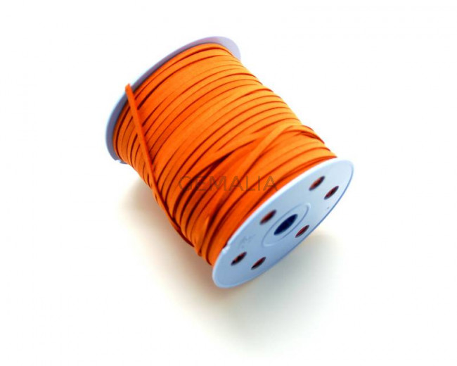 Suede Cord. 3mm. Orange.