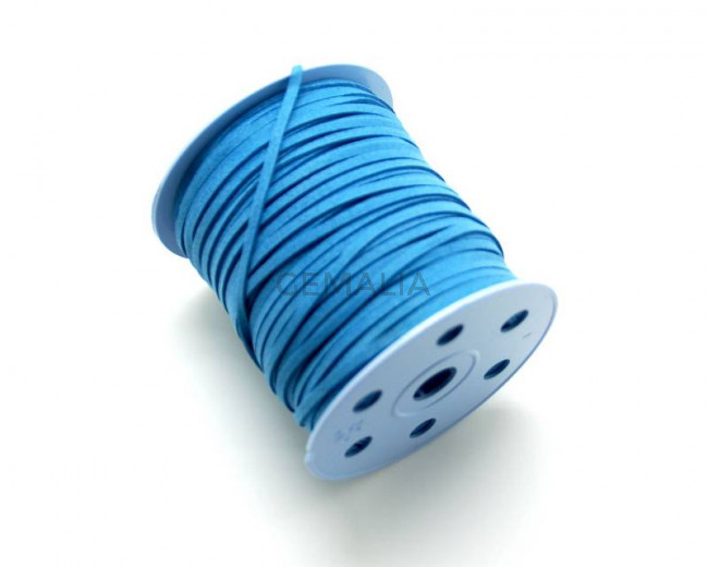 Suede Cord. 3mm. Blue.