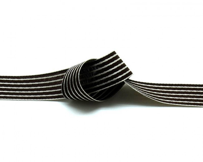 Ribbon. 15mm. Dark brown-beige. Best Quality.