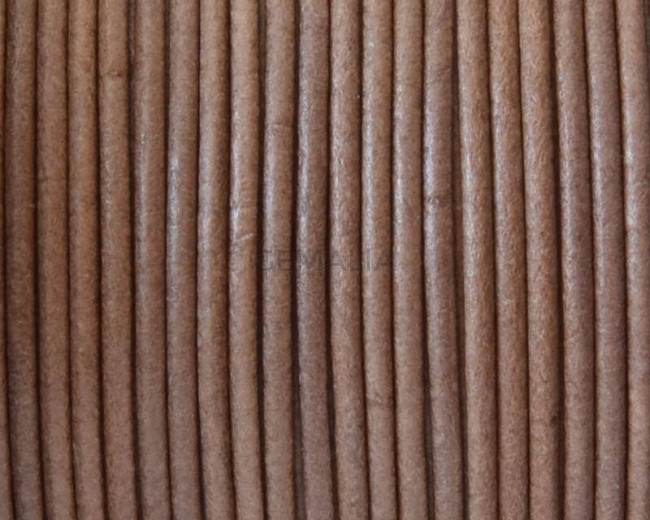 Round leather Cord. 2mm. Stone color. Best Quality.