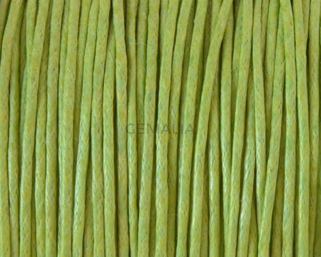 Wax cord. 1mm. Green.