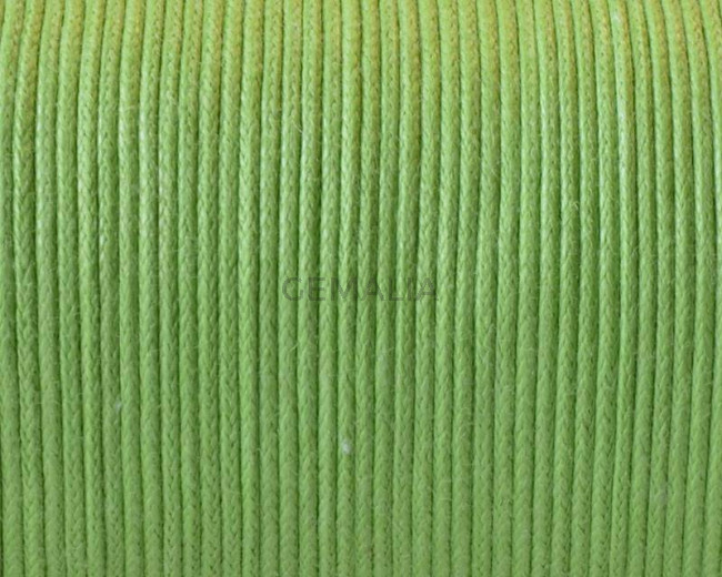 Waxed Cotton Cord. 1mm. Green. 100m. Best Quality