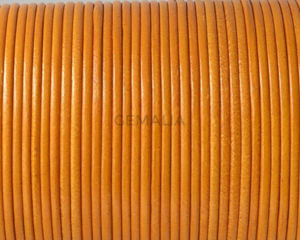 Kangaroo leather cord 1.6mm round. Mustard. Best Quality