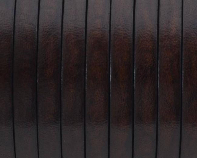 Flat Leather cord. 5x1.5mm. Dark brown. Best Quality.