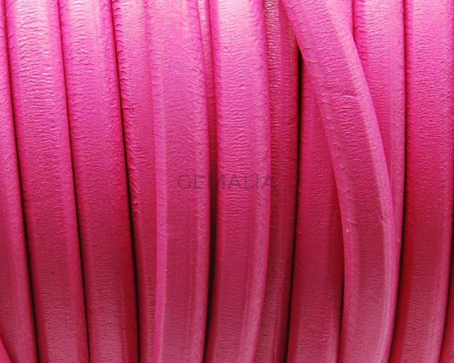 REGALIZ Leather cord. Oval 10x6mm. Fuchsia. Best Quality.