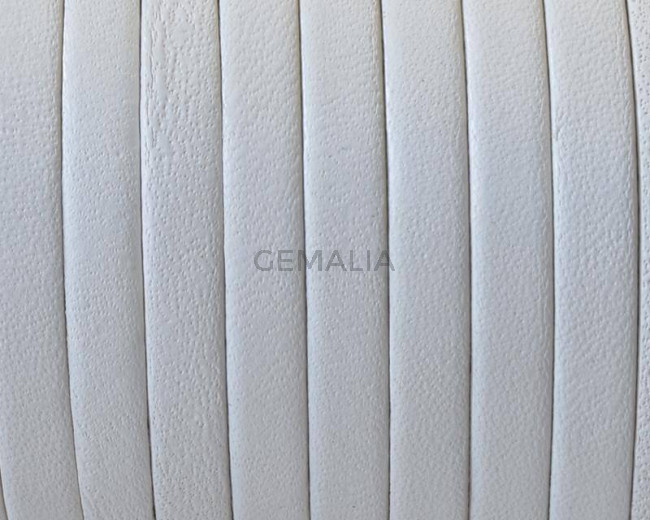 Flat Leather cord. 5x1.5mm. White. Best Quality.