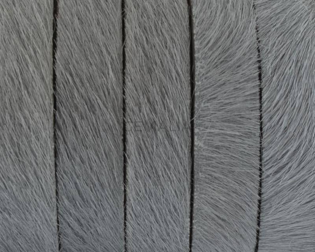 Colored cow hair Flat leather cord. 10mm. l. Grey. Best Quality.
