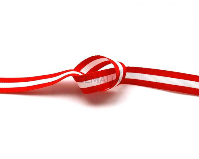 Ribbon. Flag. 12mm. Athletic. Red-white-red.