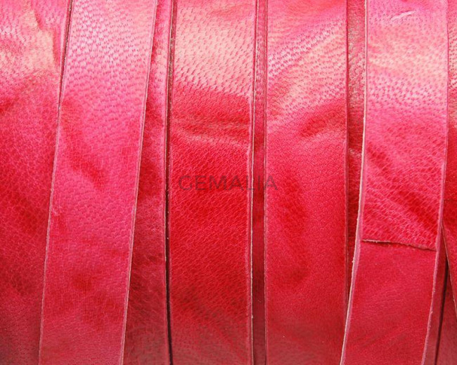 Flat Leather cord. 13x2mm. Vintage. Red. Best Quality.