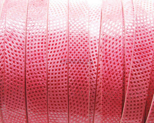 Suede Leather cord. Luxus. Flat. 13x2mm. Coral color. Best Quality.