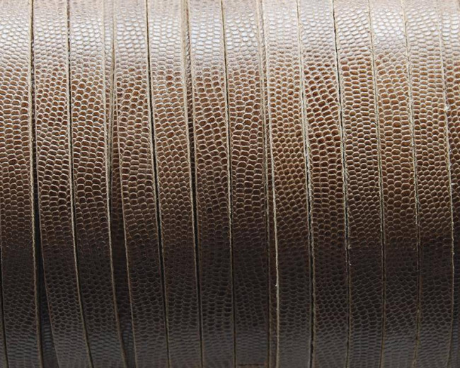 Flat Leather cord. 3x2mm. Engraved. Camel. Best.