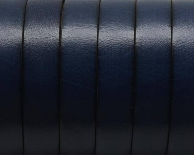 Flat Leather cord. 10x1.5mm. Navy blue3. Best Quality.